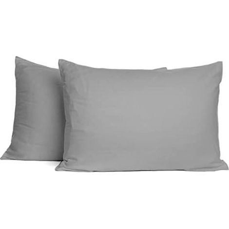Taie D Oreiller - Coton 100 Pour Oreiller 48 X 74 Cm - Usage Domestique - Lot De 2 (1/4)