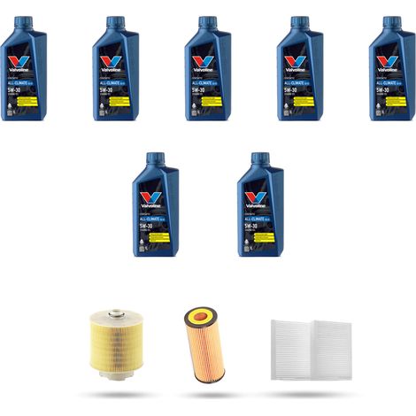 Kit tagliando 3 FILTRI e 7L OLIO compatibile con Audi A6 II (C6) 2.8 tdi v6 162kw dal 2008 al 2011 (1/4)