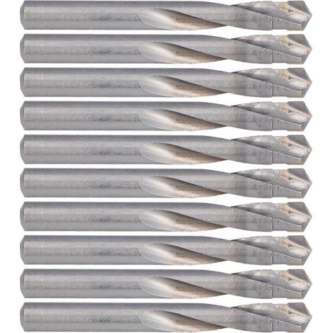 10 forets à spirale à queue cylindrique en acier au tungstène trempé à haute température, de 12 mm