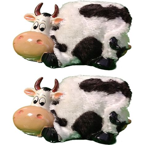 salvadanaio portamonete mucca set da 2 con pelliccia maculata idea regalo casa bambini decoro ambienti in ceramica (1/5)