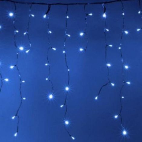 Silamp – Guirlande lumineuse d'extérieur LED 140 lumières 3m 220V IP44 – 8 modes – Couleur bleue – Pour décoration intérieure et extérieure (1/4)