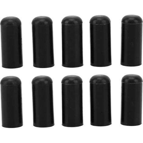Embout de tuyau d'admission sous vide universel, 4mm, capuchon d'obturation en Silicone résistant à la chaleur pour ligne de tuyau BOV noir, 10 pièces (1/5)