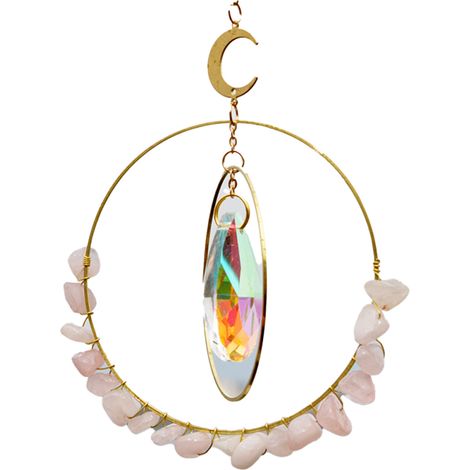 Carillon éolien suspendu en cristal, attrape-soleil, pour fenêtre, maison, jardin (1/5)