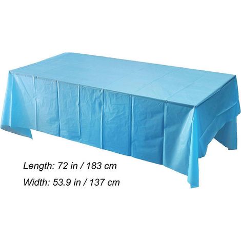 Nappe imperméable en plastique, housse de protection pour table (2 pièces), bleue (1/5)