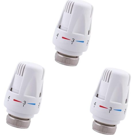 3PCS Thermostatic Radiator Head M30 x 1.5 Thermostatic Valves for Radiators, Replacement Radiator Thermostat Valve Head for Home and Office (1/5)