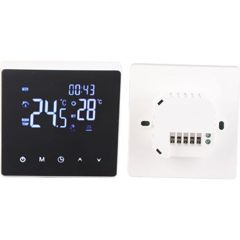 Eosnow Touchscreen-Thermostat, Digitalanzeige, Konstanttemperaturregler für Fußbodenheizungskessel, Weiß, AC 90–240 V, K2MRH3A