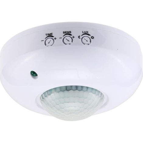 1PC Capteur de présence à Montage au Plafond,Interrupteur à détecteur de Mouvement PIR 220-240V,Interrupteur de lumière à détecteur de Mouvement Haute sensibilité,Plage de détection 6m à 360°