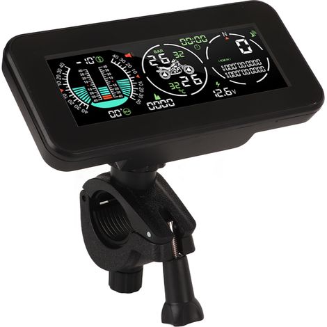 Écran HUD GPS indicateur de pression des pneus avec 2 capteurs TPMS externes pour moto (1/5)