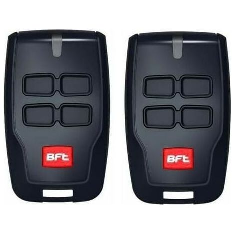 Pack de 2 télécommandes de remplacement pour BFT Mitto B RCB04 R1, compatible avec BFT MITTO COOL C4, 4 canaux, fixation incluse, pièces d'origine équivalentes