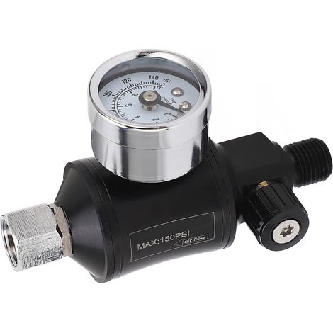 Valve de régulation de pression avec manomètre, pistolet de pulvérisation pneumatique, régulateur de pression, séparateur huile-eau, valve de régulation du pistolet de pulvérisation, filtre, entrée et (1/5)