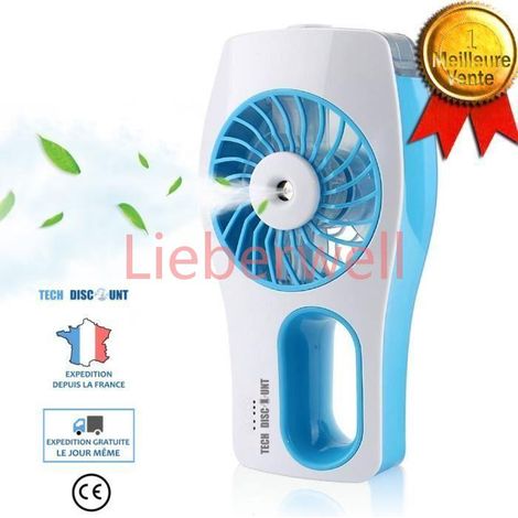 Ventilateur Rechargeable USB humidificateur climatiseur brumisateur portatif 5V Portable 3 modes différents air frais (1/4)