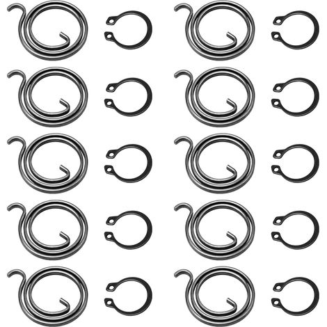 Ressorts de 2,5 mm tours et anneaux de rétention 15 mm pour poignées de porte, pièces de rechange, kit de remplacement ressorts poignées de porte pour réparer les loquets enfoncés