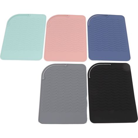 Lot de 5 pochettes en silicone résistant à la chaleur pour fers à friser, lisseurs et fers à lisser (1/5)