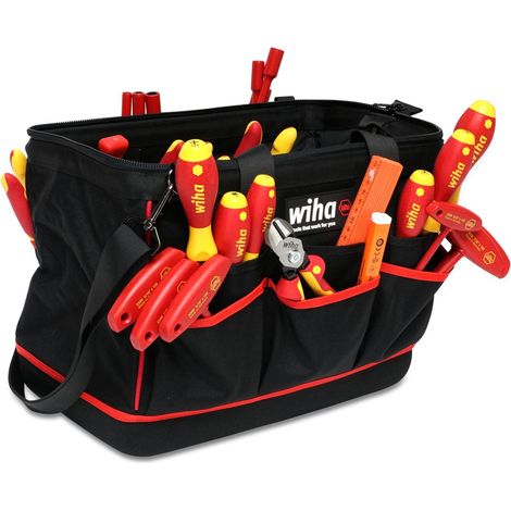 Lot de 50 outils isolés avec pinces, fraises, tournevis, poignées en T, couteau, règle et détecteur de tension (1/4)