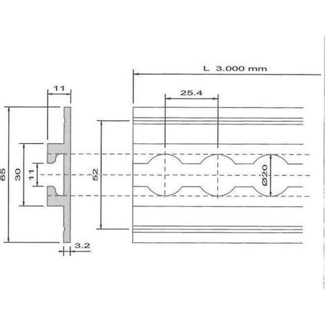 Pawn Lashing - Rail Profilé Caravane Remorque - Capacité 1000 DaN - Aluminium - Lot de 10 (1/2)