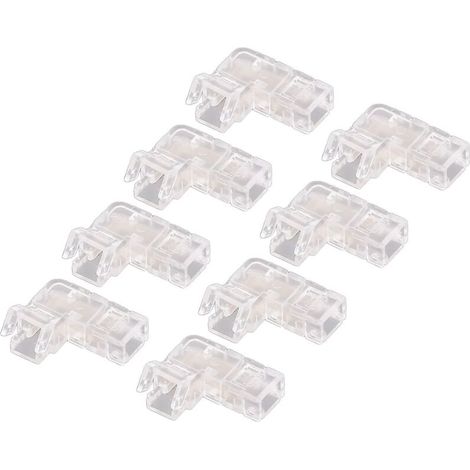 Connecteur De Bande Lumineuse - 2 Broches - Pour Bande LED COB 5 Mm - Forme L Sans Soudure - 8 Pièces (1/5)