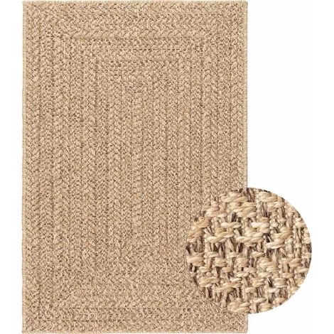 Teppich 140x200 cm Jute-Optik Innen und Außen
