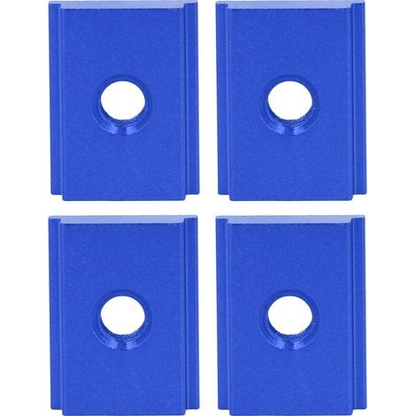 4 Stück Gleitnutmuttern Typ T, Serie 30, M8, Aluminiumlegierung, Holzbearbeitungs-Linearbewegungsteile, blau (1/5)