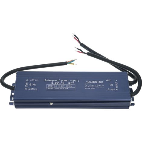 Alimentation LED étanche IP67 24V 250W Transformateur courant constant boîtier aluminium pour éclairage extérieur enseigne (1/4)
