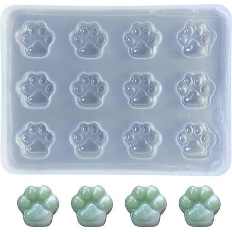 Silikonform in Katzenpfotenform, Harzform zum Backen von Kuchen, Seifen, Gelees und Keksen.