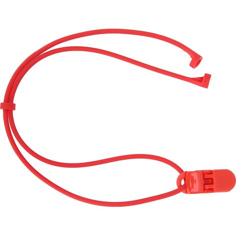 Verlustsicheres, elastisches Silikonkabel für Hinter-dem-Ohr-Hörgeräte - Kinder (Rot) (1/5)