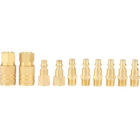 10pcs 1/4" NPT Accessory Line Hose for Air Compressor Quick Hitch Connector Tool
