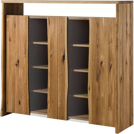 Highboard Wildeiche 160x45x147 natur geölt PURE OAK 112