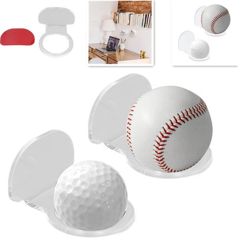 Lot de 2 supports de tennis, supports de softball et de baseball pour salle d'entraînement, supports de golf de compétition, lot de 2 transparents (1/5)
