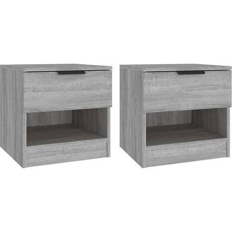 Maison Exclusive - Mesitas de noche 2 uds madera contrachapada gr