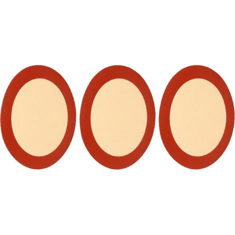 MAGICLULU Tapis de Cuisson Rond en Silicone Rouge 3pcs, Surface Antiadhésive, Résistant la Chaleur, Compatible Lave-vaisselle, pour Pâtisserie et Pizza'-'- (1/5)