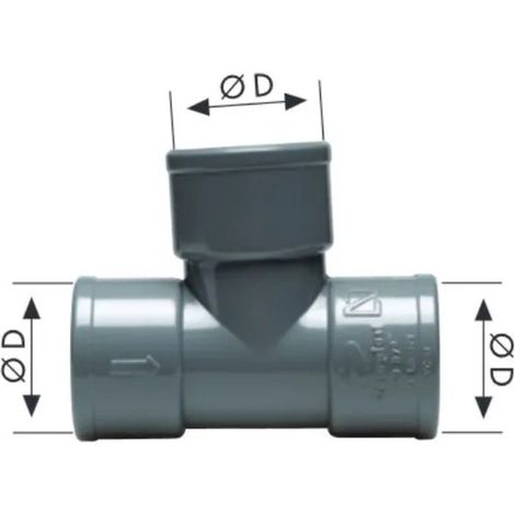 Derivación simple H-H 87º - CREARPLAST Medidas: 50x87 mm (1/2)