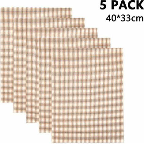 MINE 5 pièces BBQ Grill maille tapis antiadhésif Barbecue Net Pad résistance à la chaleur grille forme outil de cuisson grille feuille ligne (1/5)