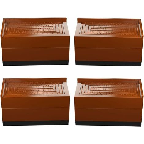 Jeu de 4 montants de meubles, lit, carré, pieds de 7,5 cm ou 15 cm de haut, lit réglable, pour tables, chaises, canapés, dortoirs (1/4)