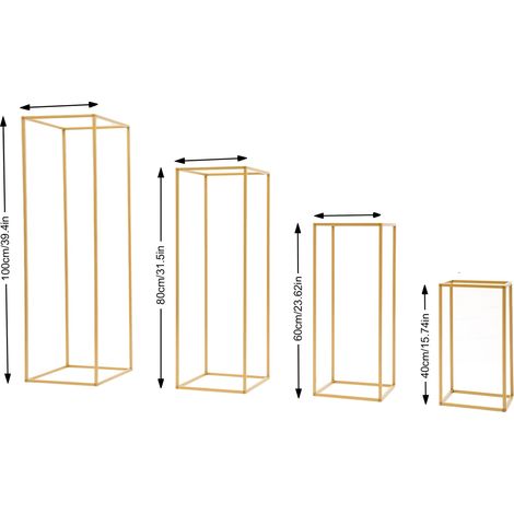 Supporto per fiori, design geometrico moderno, versatile per eventi, GIALLO, M (1/2)