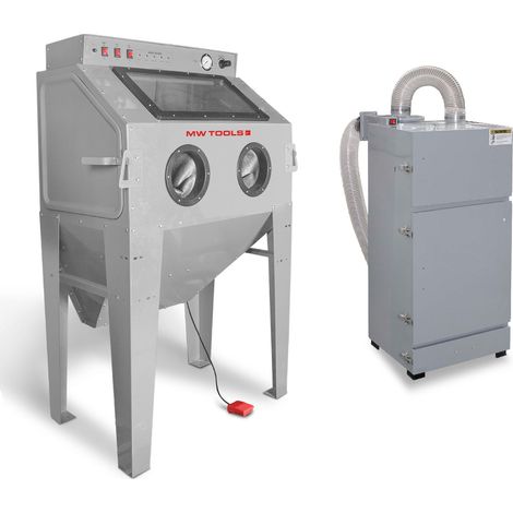 Mw Tools – Cabine de sablage 350 L – Aspiration cyclonique externe professionnelle – Débit d'air 15 m³/min – Pression de travail 2-5 bar – CAT415FC (1/5)
