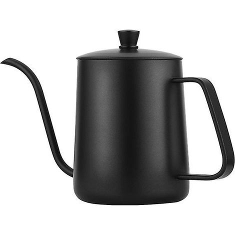 Mini-Teekanne (350 ml) mit Schwanenhals für Filterkaffee, Kaffeemaschinen mit Ausguss, Filterkaffeemaschine, langer, schmaler Edelstahlkessel zum Aufgießen des Tees