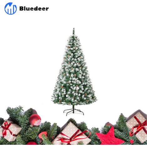 Künstlicher Weihnachtsbaum – 800 Zweige – 61 Zapfen – verschneite Spitzen – feuerfest – 180 cm (1/5)