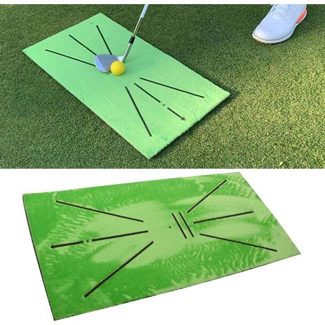 Tapis de swing de golf, ensemble de tapis d'entraînement en gazon synthétique de 30 x 60 cm, accessoires d'entraînement portables