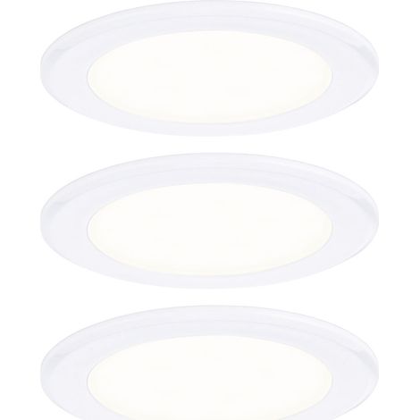 Paulmann LED Möbel-Einbauleuchte weiß Ø 6,5 cm warmweiß 3er Set (1/3)