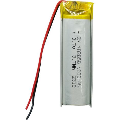 102050 polymer lithium battery for Bluetooth headsets, 1000mAh capacity, high-capacity for beauty devices and karaoke devices. (1/5)