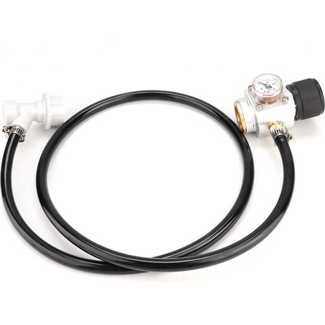 Régulateur de gaz CO2 miniature, raccord rapide pour conduite de gaz, manomètre (1/4)