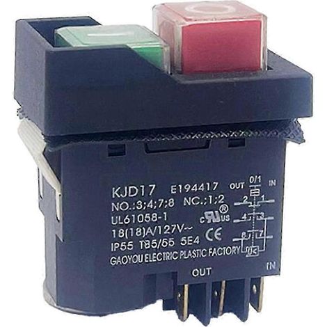 IP55 wasserdichter elektromagnetischer Drucktaster, 6-poliger Sicherheitsschalter für Industriemaschinen und -geräte (1/5)