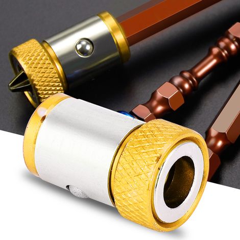 5-teiliges Set Schraubendreher-Magnetringe, rutschfeste Aluminiumlegierungs-Zubehörteile (gelb) (1/5)