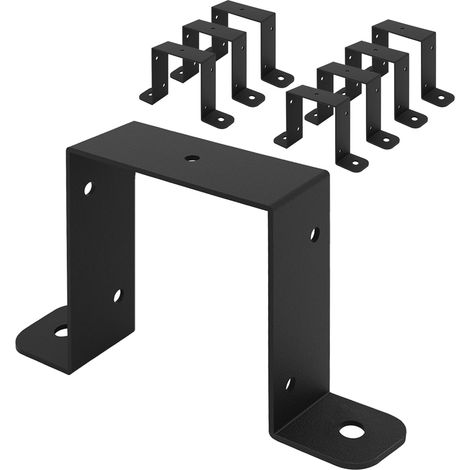 Lot de 8 supports de sécurité pour panneaux de clôture,clips de poteau en béton,ancrage de sécurité pour panneaux de clôture (1/5)