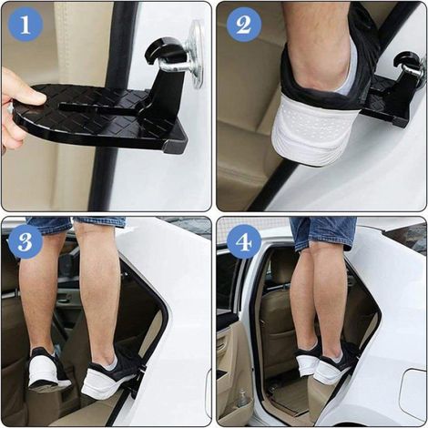 Échelle pliante repose-pieds pour toit de voiture avec marteau de sécurité - 17x11x4 cm 0.34 kg (1/5)
