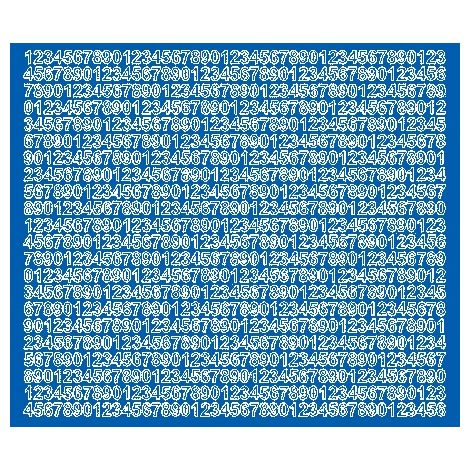 Adesivi numerici autoadesivi da 7 mm, blu lucidi (1/2)