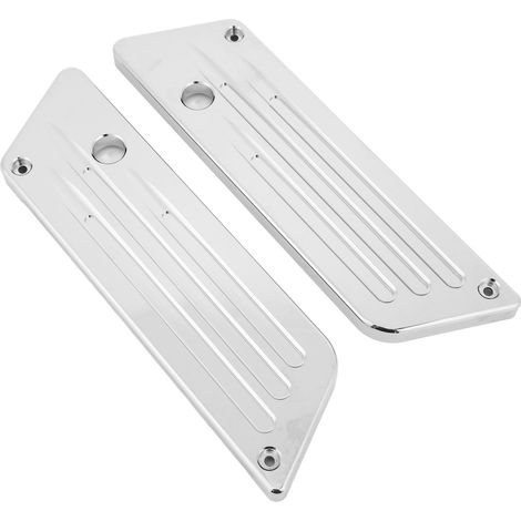 Cache-boucle de sacoche monobloc, couvercle extérieur de sacoche à charnière, convient aux modèles Touring Street Glide, Electra Glide et Road Glide (modèles 1993 à 2013), argent. (1/5)