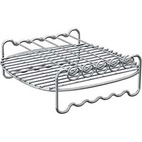 Filiyano-[LCS] Panier à friture domestique, double couche, pour friteuse à air chaud, grill, accessoires de grill, rond, cinq aiguilles (1/5)