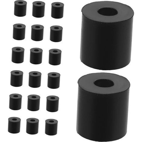 20 Stück Gummischeiben Ø 25 mm, 10 mm, 25 mm, Antivibrationsdämpfer für Maschinen, Schwingungsisolierungsschrauben, 20 Stück, schwarz (1/5)