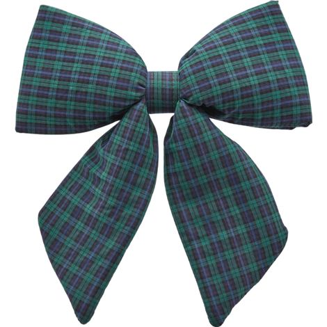 Fiocco natalizio in Lino, con motivo "Tartan" da 28 x 36 cm -Bordeaux (1/3)